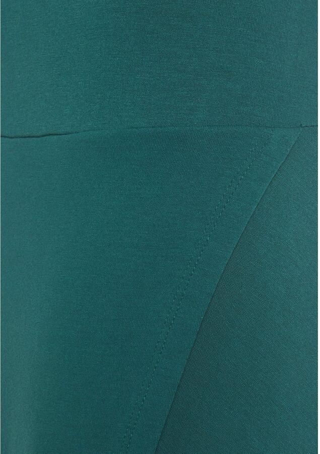 Lascana Maxirok met elastische tailleband van viscose jersey wikkellook met split - Foto 3