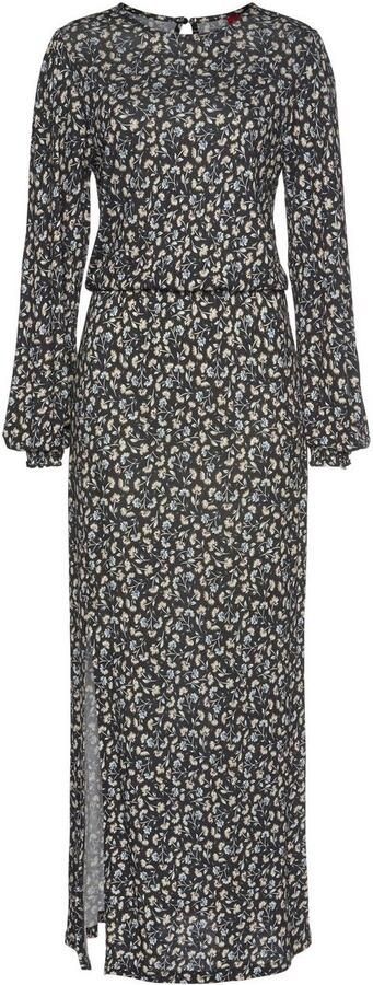 Lascana Midi-jurk met bloemenprint en split bij de benen jurk met print lange mouwen - Foto 7