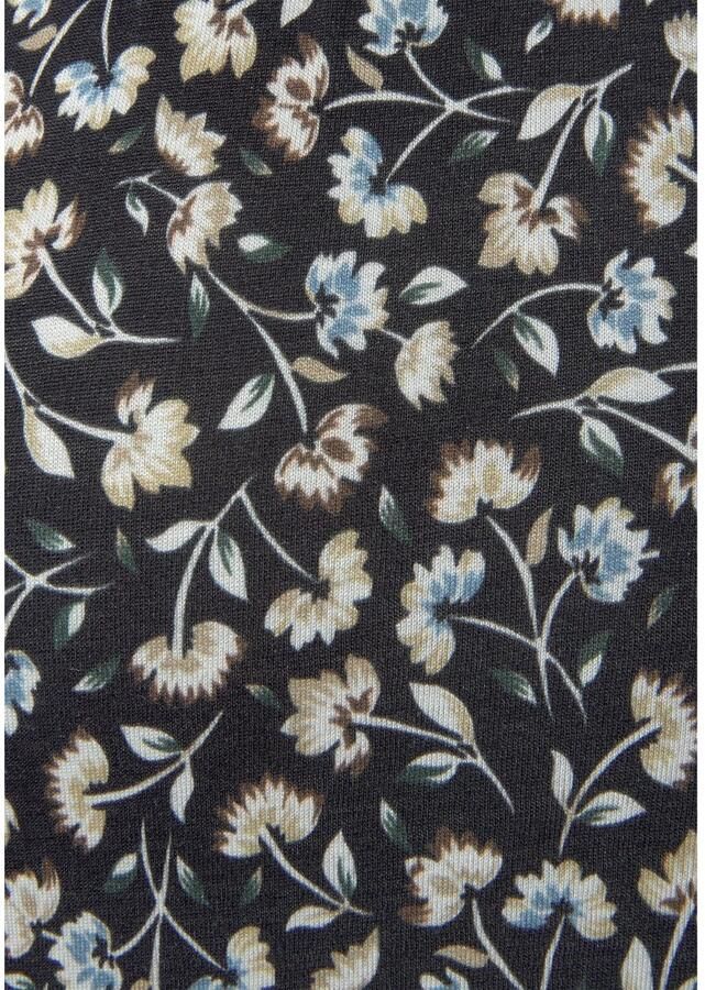 Lascana Midi-jurk met bloemenprint en split bij de benen jurk met print lange mouwen - Foto 3