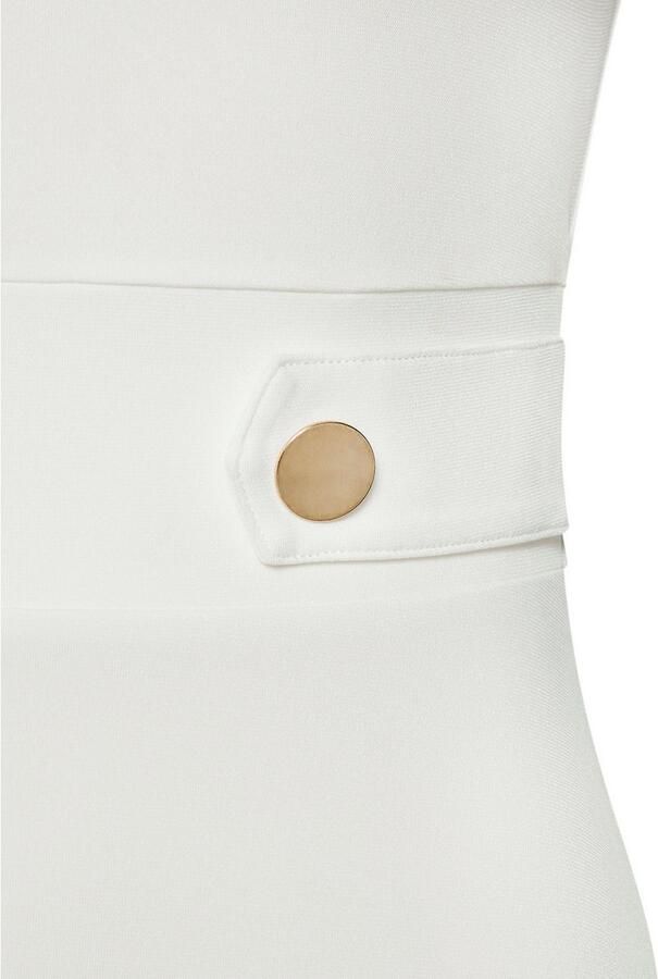 Lascana Midi-jurk met decoratieve gespen en goudkleurige sierknopen strijkvrij - Foto 2