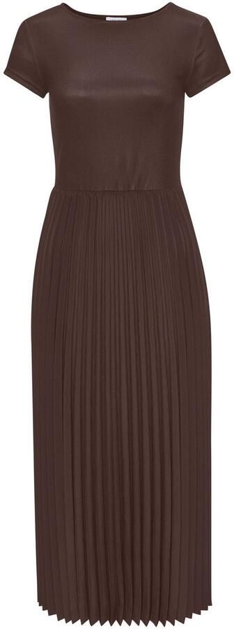 Lascana Midi-jurk met plissé rokdeel basic modieus - Foto 3