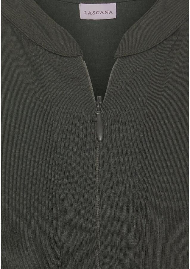 Lascana Midi-jurk met ritssluiting bij de hals nauwsluitend sportief en elegant - Foto 2
