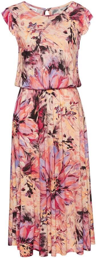 Lascana Midi-jurk met ruchemouwtjes - Foto 3