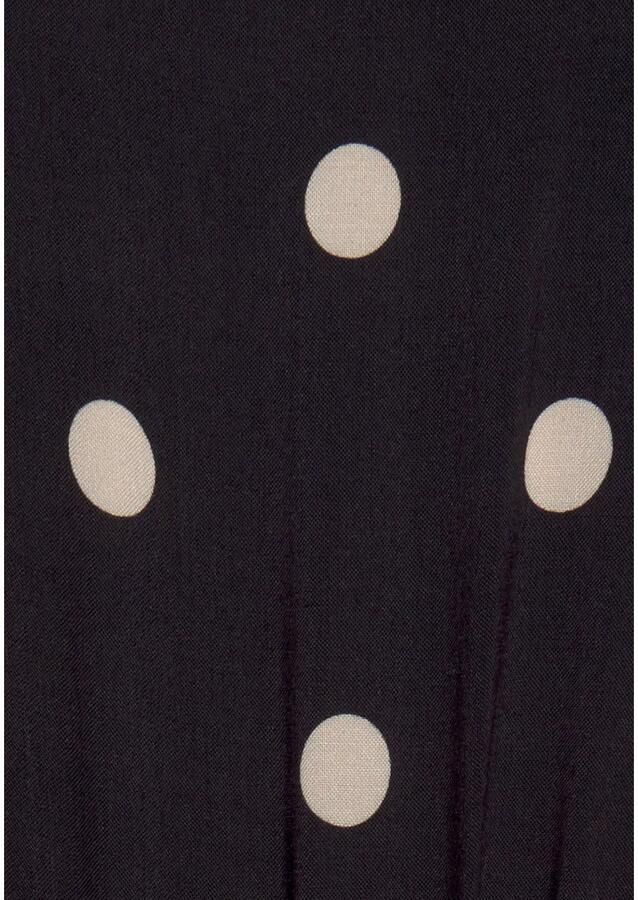 Lascana Midi-jurk met stippenprint en zakken zomerjurk (Met riem) - Foto 2