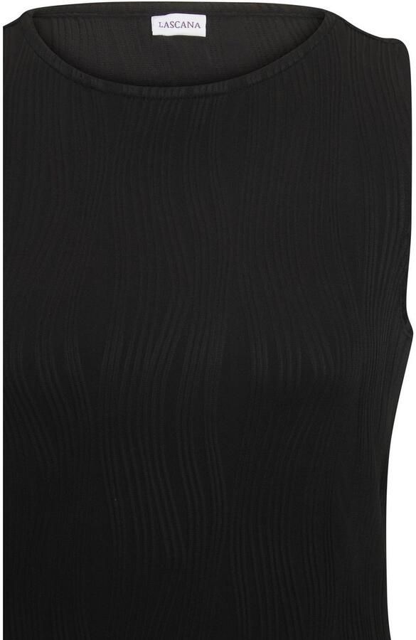 Lascana Midi-jurk met structuurpatroon strakke jurk figuurvolgend - Foto 2