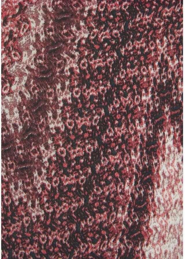 Lascana Midi-jurk met zigzag patroon en split zachte jersey jurk zomerjurk - Foto 2