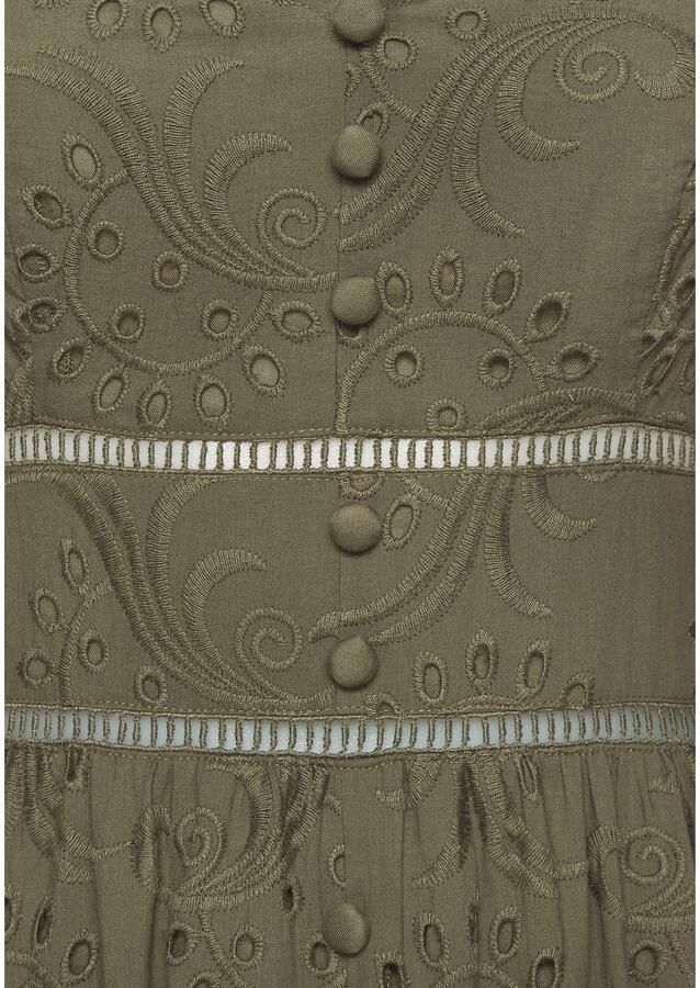 Lascana Midi-jurk met zomerse gaatjesborduursel