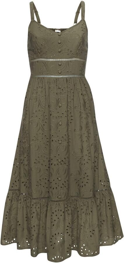 Lascana Midi-jurk met zomerse gaatjesborduursel - Foto 6