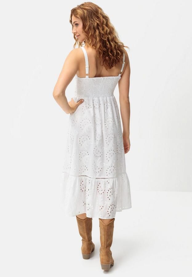 Lascana Midi-jurk met zomerse gaatjesborduursel - Foto 4