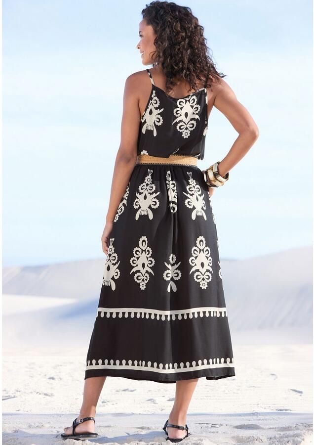 Lascana Midi-jurk van geweven viscose met etnische print - Foto 5