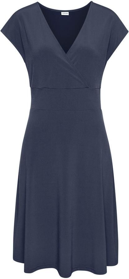 Lascana Midi-jurk van kreukvrije stof elegant zomerjurk van jersey strandjurk - Foto 4