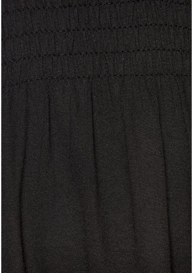 Lascana Mini-jurk met verstelbare halslijn en gesmokte taille