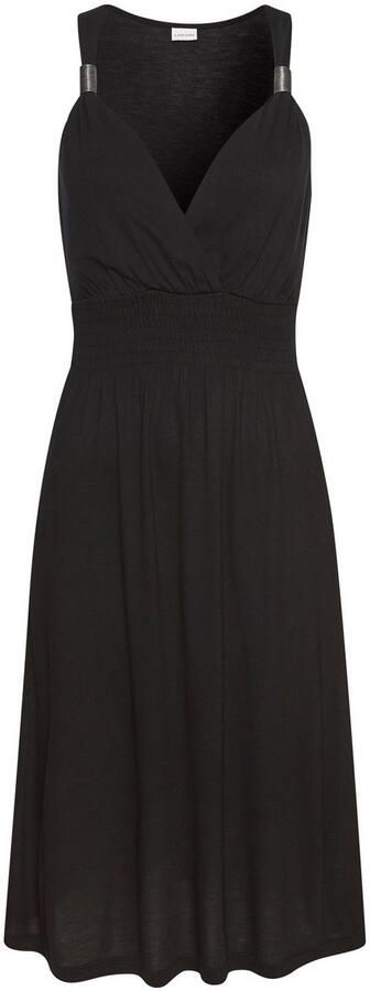 Lascana Mini-jurk met verstelbare halslijn en gesmokte taille - Foto 3