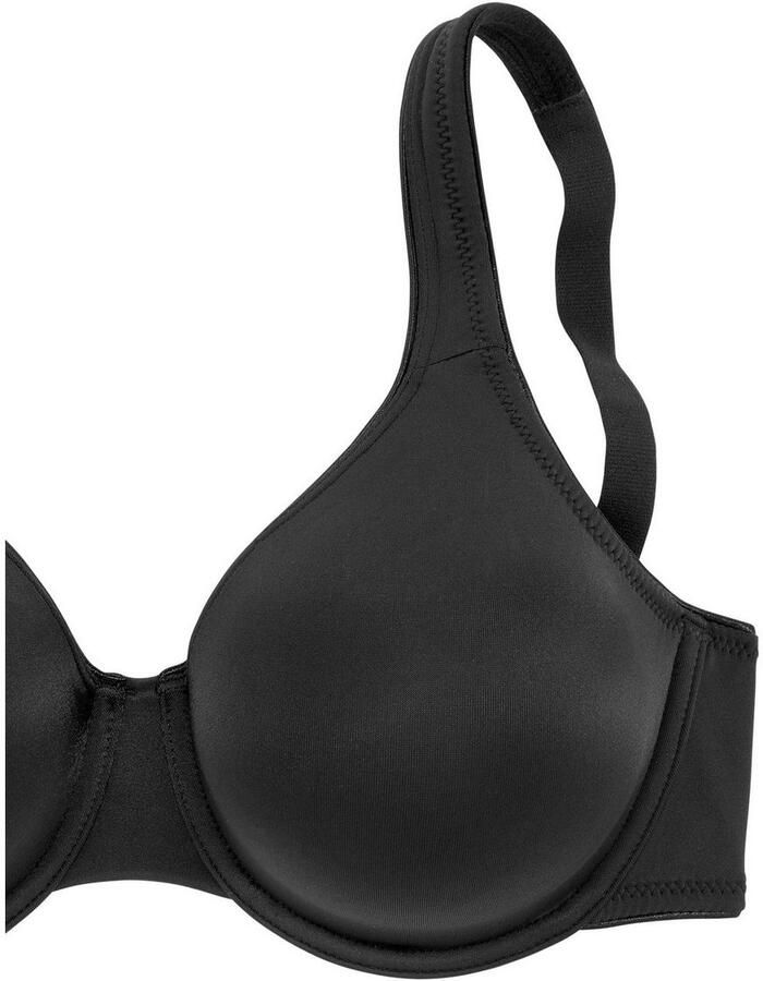 Lascana Minimizer-bh met beugel en naadloze cups van zijdeachtige microvezel basic lingerie