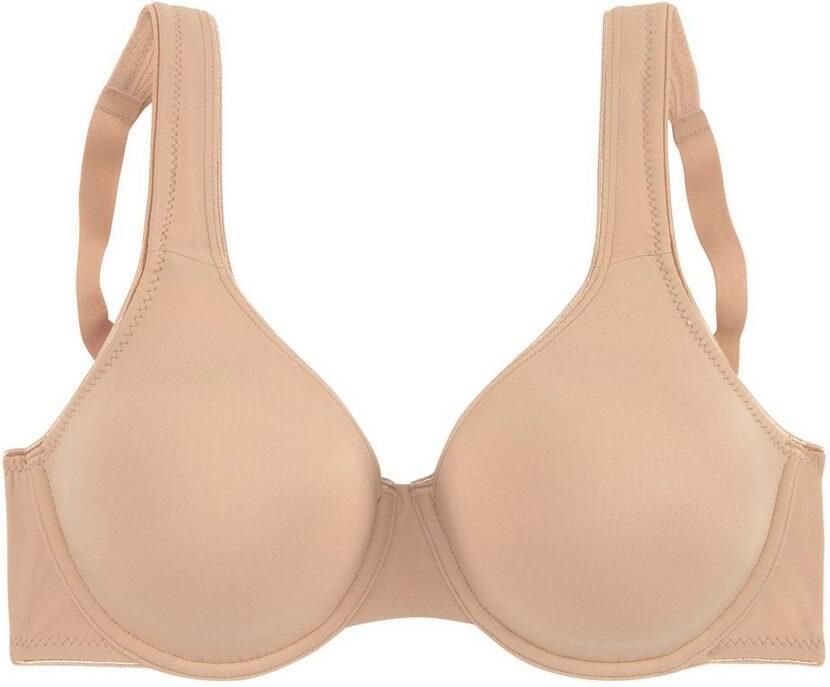 Lascana Minimizer-bh met beugel en naadloze cups van zijdeachtige microvezel basic lingerie - Foto 4