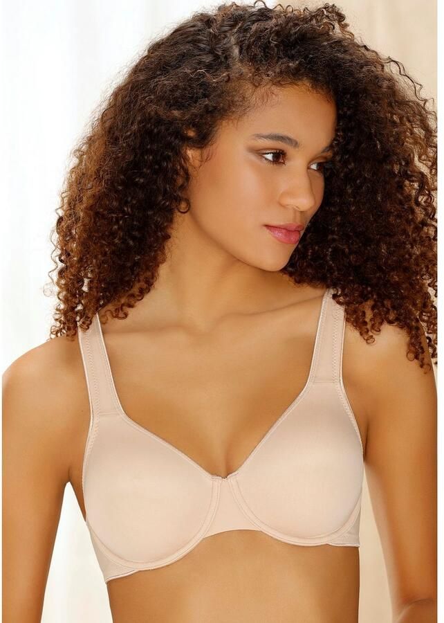 Lascana Minimizer-bh met beugel en naadloze cups van zijdeachtige microvezel basic lingerie