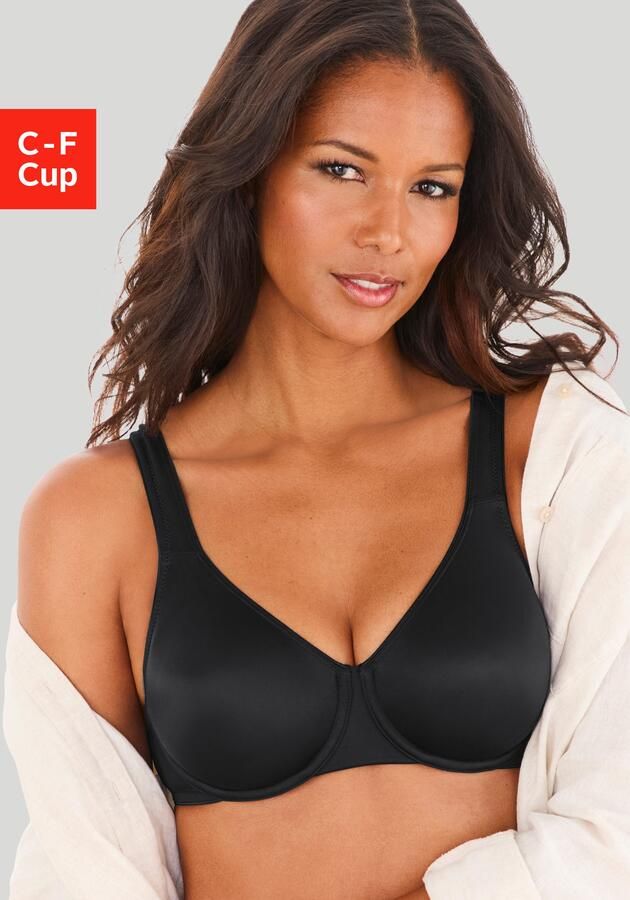Lascana Minimizer-bh met beugel en naadloze cups van zijdeachtige microvezel basic lingerie - Foto 6