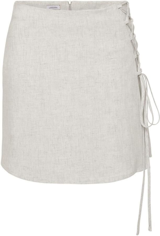 Lascana Minirok met linnen en decoratieve koordsluiting korte linnen rok mini rok - Foto 5