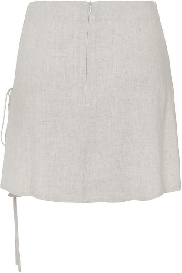 Lascana Minirok met linnen en decoratieve koordsluiting korte linnen rok mini rok - Foto 6