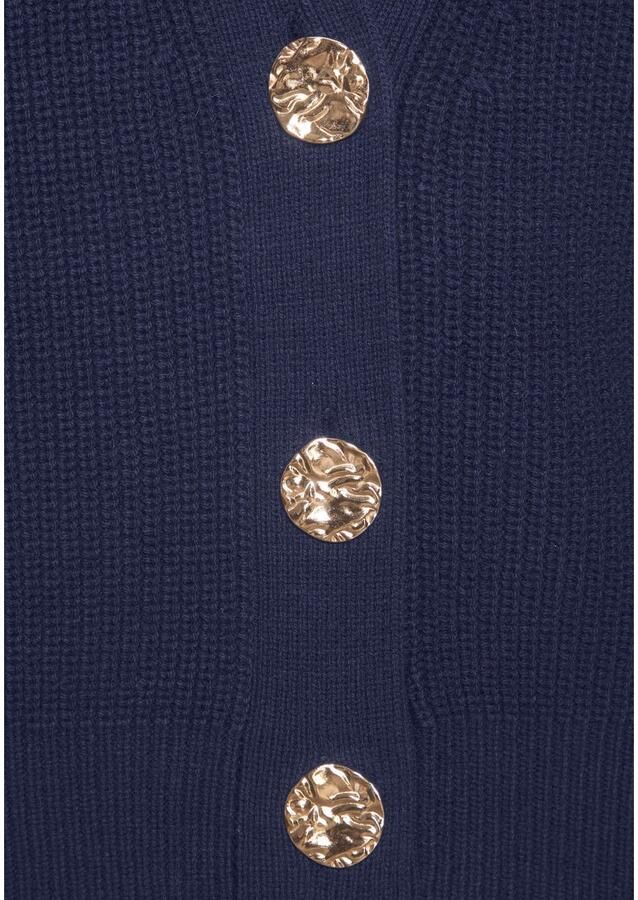 Lascana Mouwloos vest AMIRA met goudkleurige knopen pullunder modieus - Foto 2