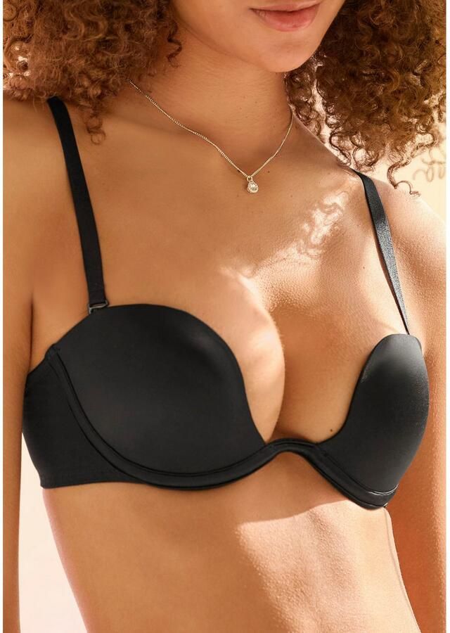 Lascana Multiway-bh met veel verschillende draagvarianten en diepe halslijn