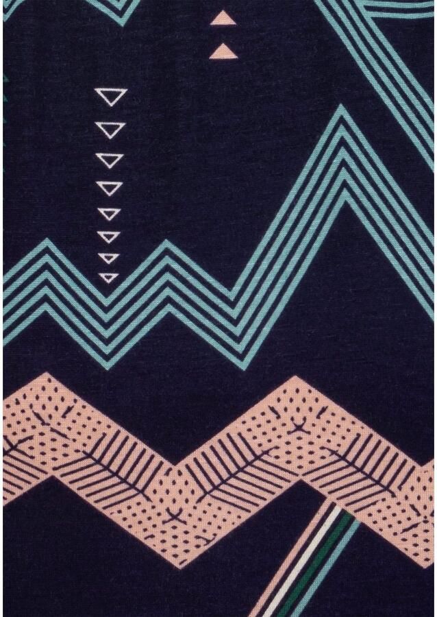 Lascana Nachthemd met grafisch zigzagmotief