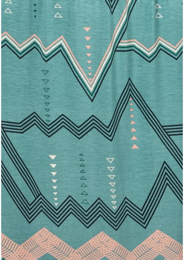 Lascana Nachthemd met grafisch zigzagmotief