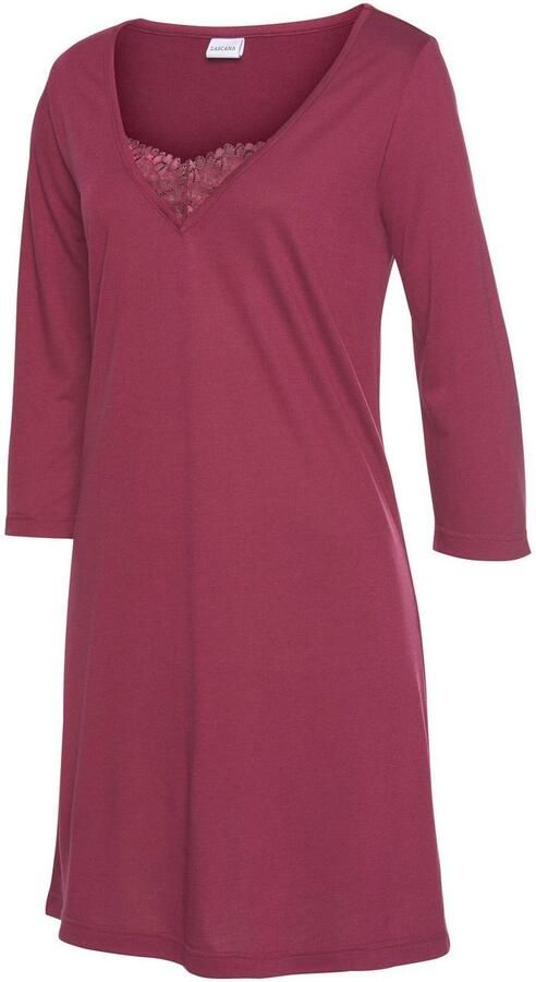 Lascana Nachthemd met kanten detail en korte mouwen - Foto 5