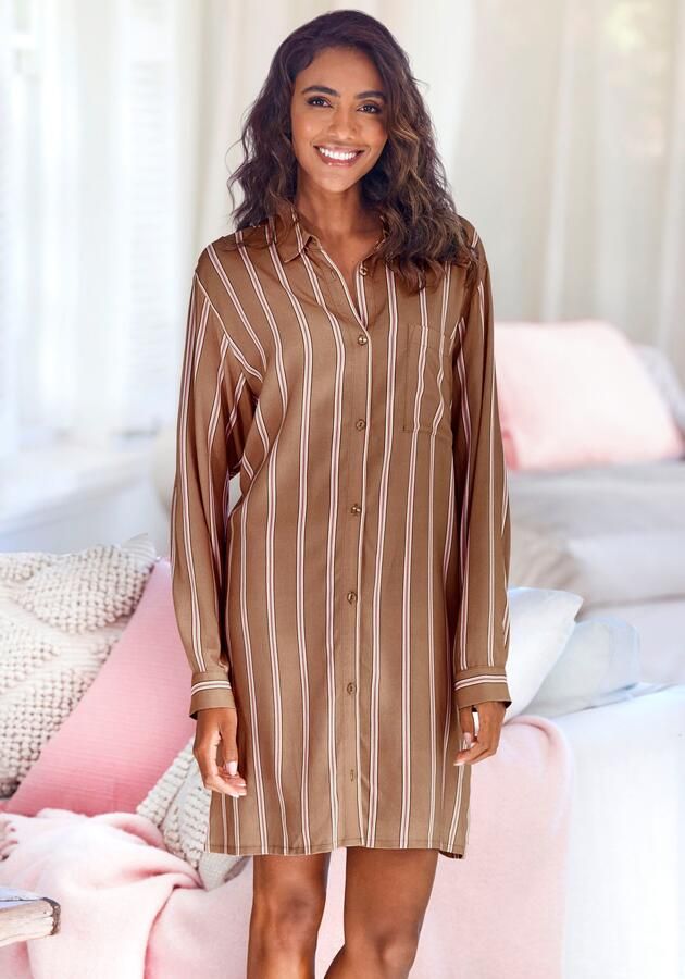 Lascana Nachthemd met klassieke overhemdkraag - Foto 5