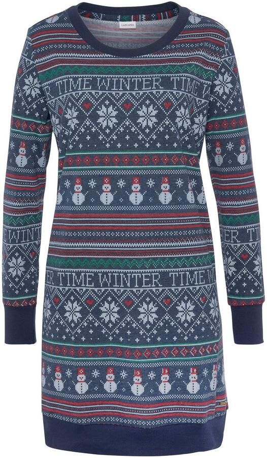 Lascana Nachthemd met winterse print - Foto 4