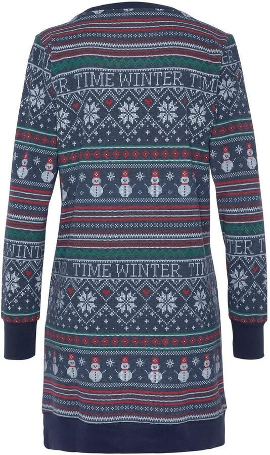 Lascana Nachthemd met winterse print - Foto 3