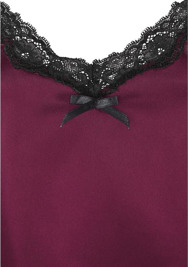 Lascana Negligé Lingerie van chic satijn-stretch met verleidelijke kant - Foto 4