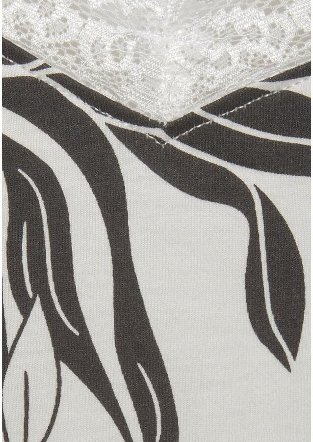 Lascana Negligé met bloemenprint