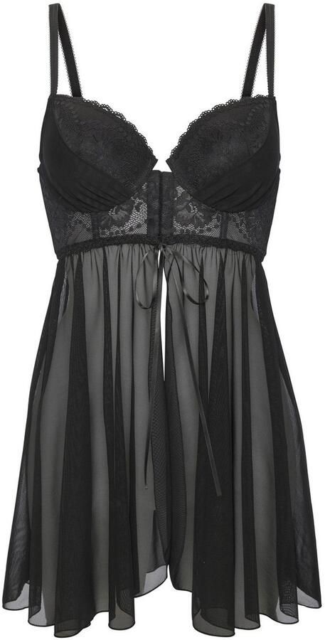 Lascana Negligé met cup & haken en ogen voorsluiting lingerie dessous - Foto 3