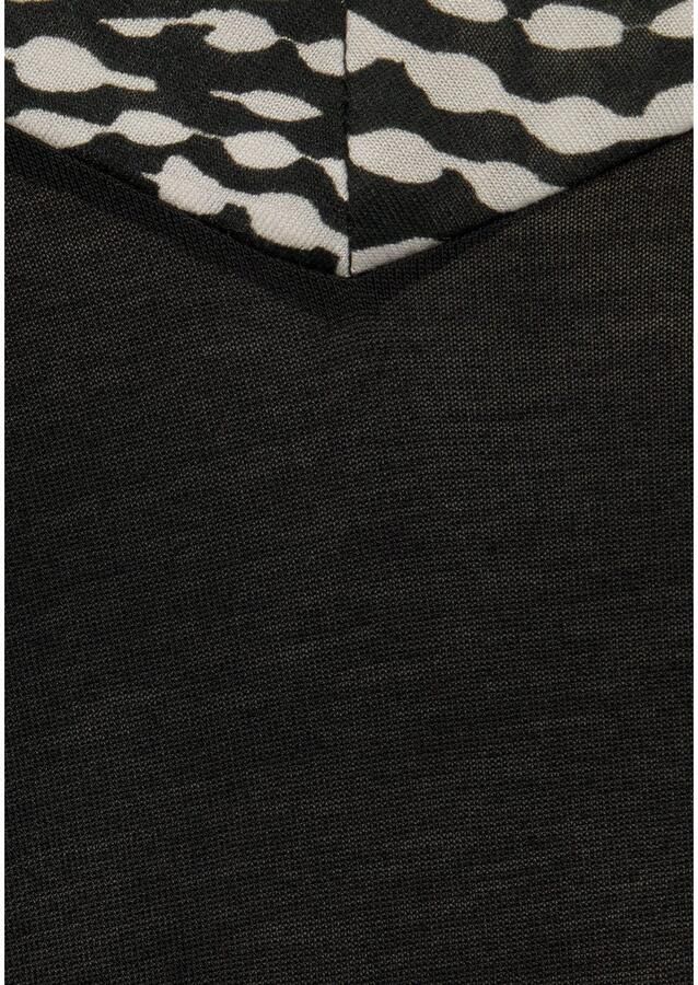 Lascana Negligé met gedessineerde contrastbies (1-delig)