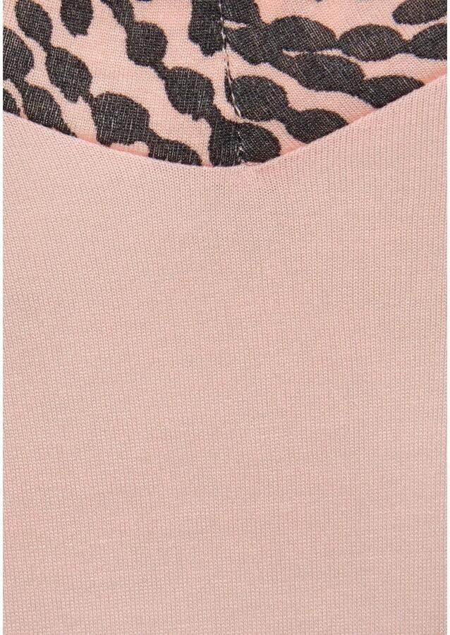 Lascana Negligé met gedessineerde contrastbies (1-delig)