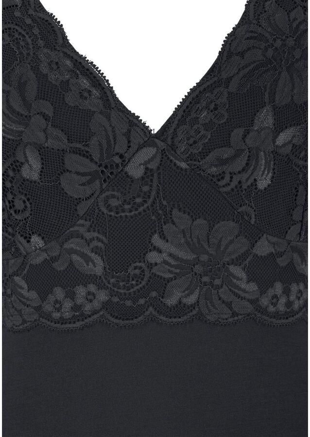 Lascana Negligé met kanten details en verstelbare bandjes