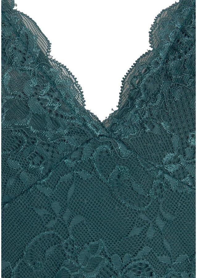 Lascana Negligé met kanten details en verstelbare bandjes