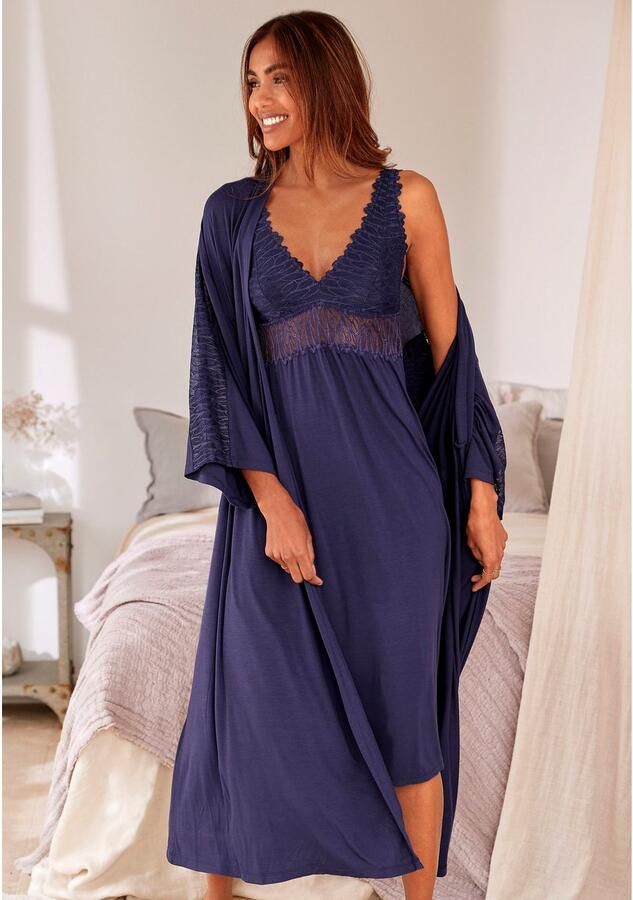 Lascana Negligé met kanten details - Foto 3