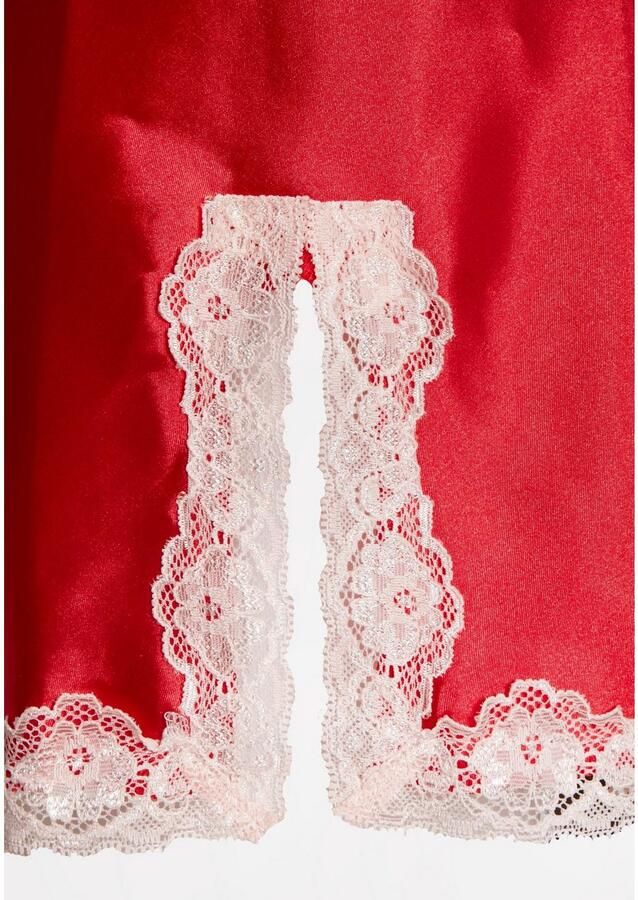 Lascana Negligé met kanten randje en slaapmasker