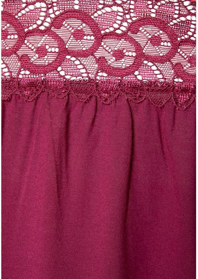 Lascana Negligé met transparante kant