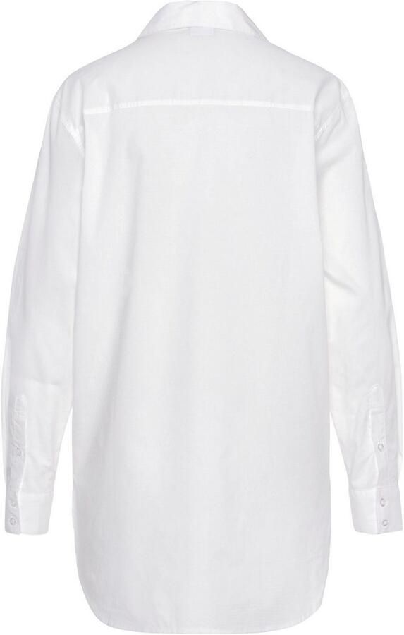 Lascana Overhemdblouse achter langer gesneden damesblouse van katoen klassiek-elegant - Foto 11