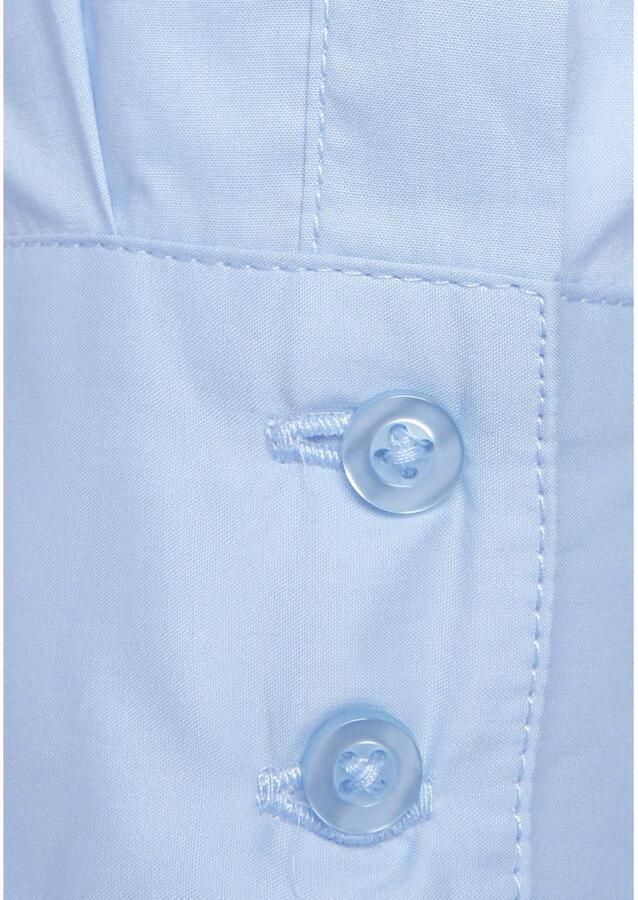 Lascana Overhemdblouse achter langer gesneden damesblouse van katoen klassiek-elegant - Foto 3