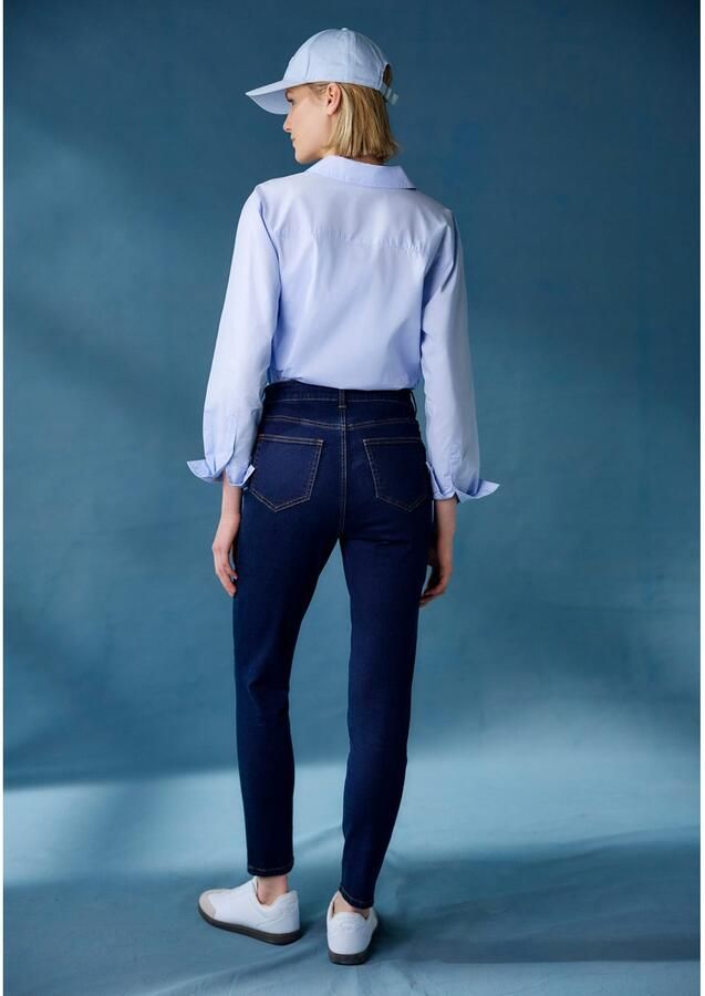 Lascana Overhemdblouse achter langer gesneden damesblouse van katoen klassiek-elegant - Foto 5