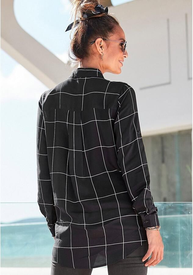 Lascana Overhemdblouse met ruitprint en blazerkraag ruithemd in business-look - Foto 7