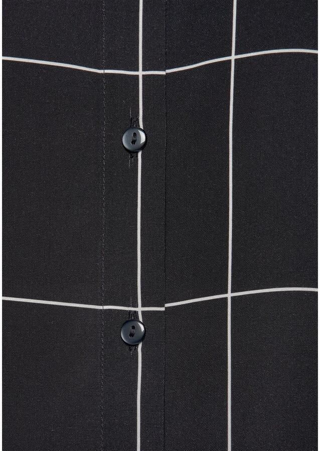 Lascana Overhemdblouse met ruitprint en blazerkraag ruithemd in business-look