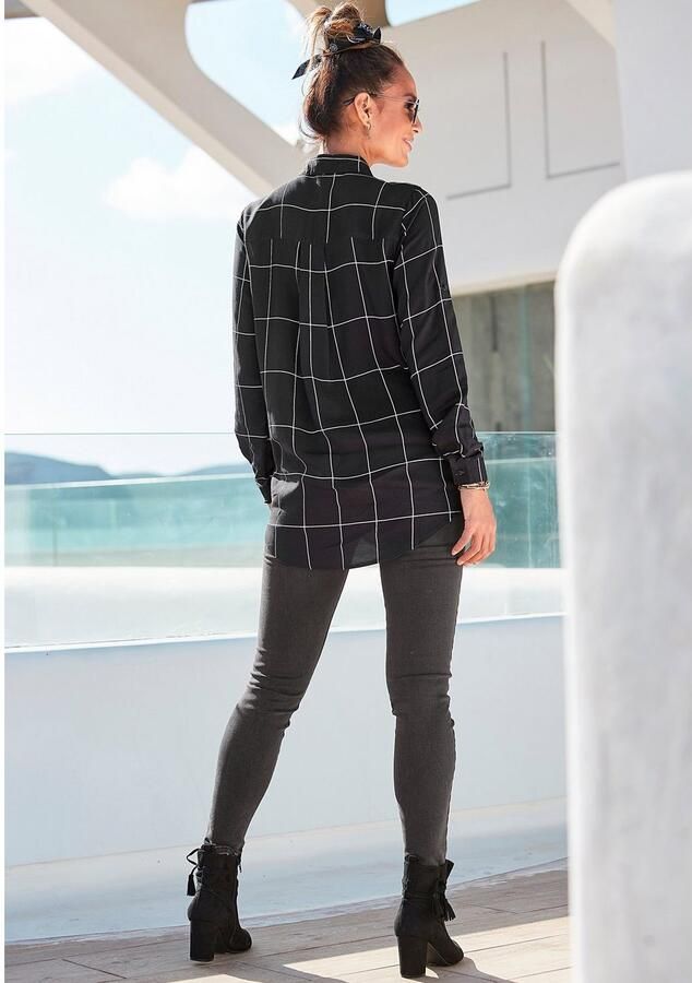 Lascana Overhemdblouse met ruitprint en blazerkraag ruithemd in business-look - Foto 6