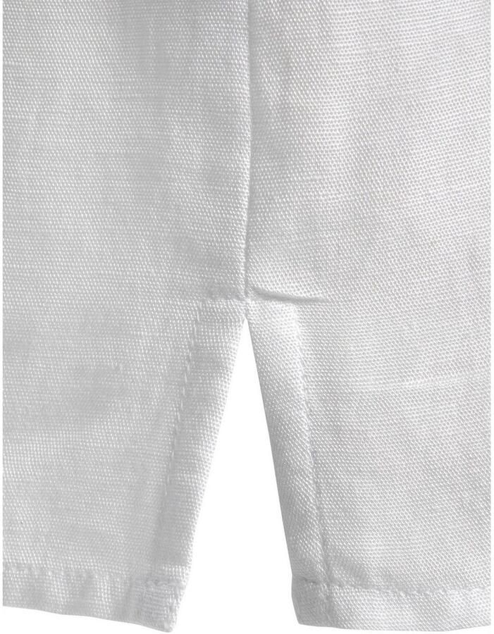 Lascana Overhemdblouse van mix van linnen met knoopsluiting blouse met korte mouwen linnen blouse