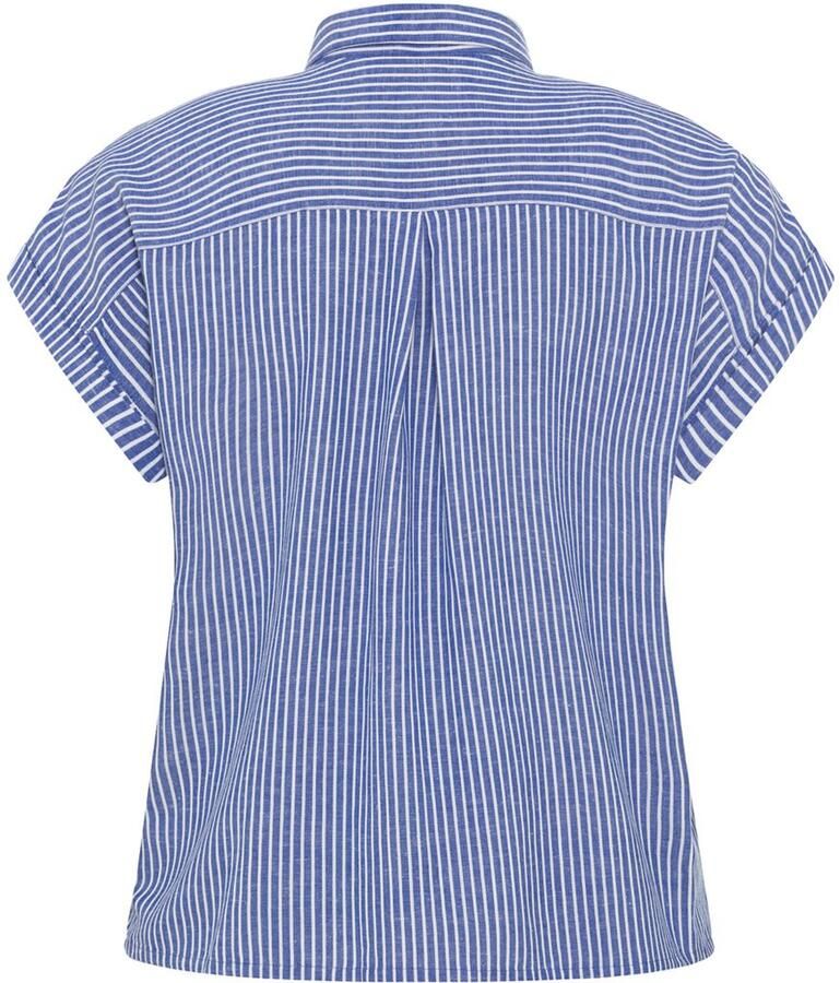 Lascana Overhemdblouse van mix van linnen met knoopsluiting linnen blouse met korte mouwen - Foto 2