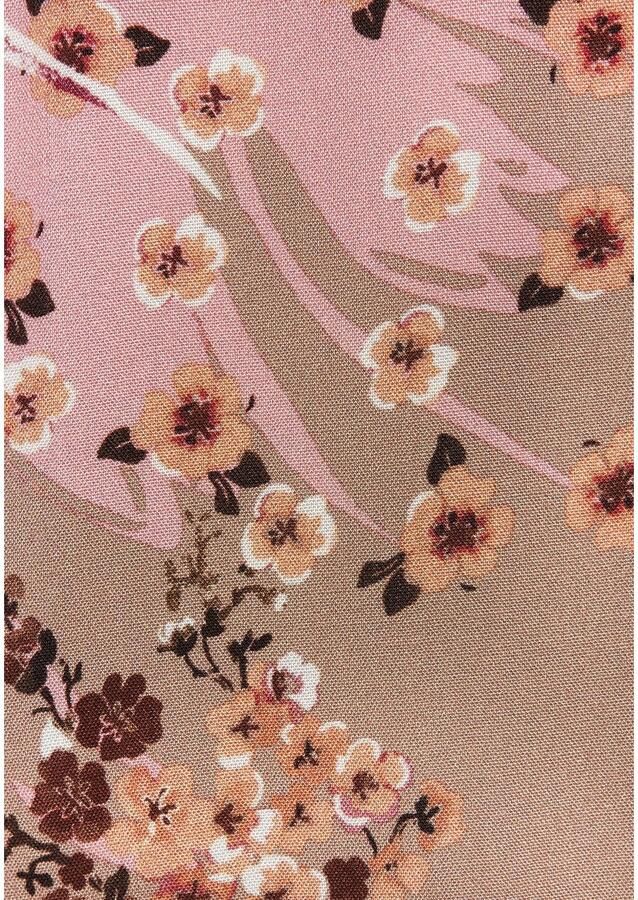 Lascana Palazzobroek met bindegordel en alloverprint stofbroek met zakken - Foto 3